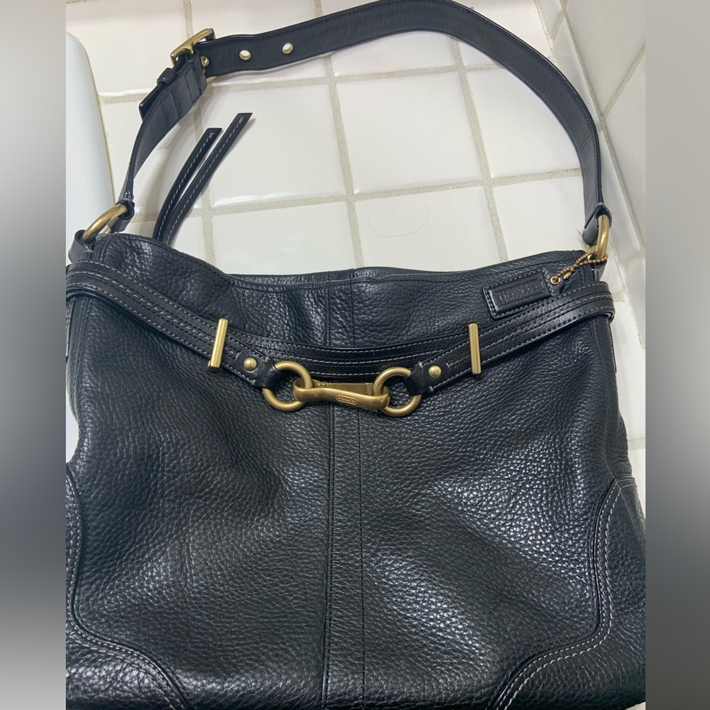 Coach Black Leather Bag-Final Price Droo